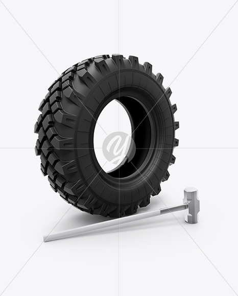 Crossfit Tire &amp; Hammer Mockup