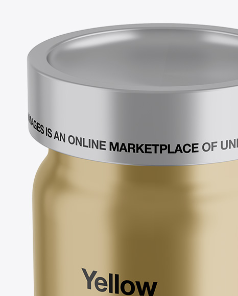 Metallized Plastic Jar Mockup Metallized Plastic Jar Mockup