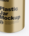 Metallized Plastic Jar Mockup