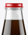 Clear Glass Bottle w/ Cold Brew Coffee Mockup