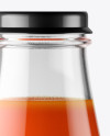 Clear Glass Bottle w/ Tomato Juice Mockup