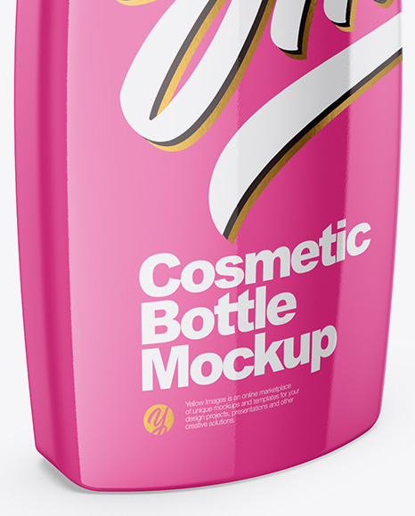 Cosmetic Glossy Bottle Mockup