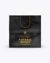 Square Glossy Paper Bag Mockup