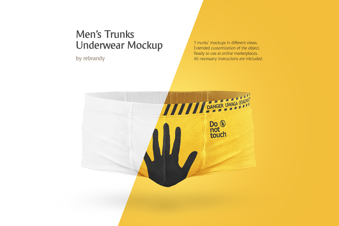 Men&#039;s Trunks Underwear Mockup