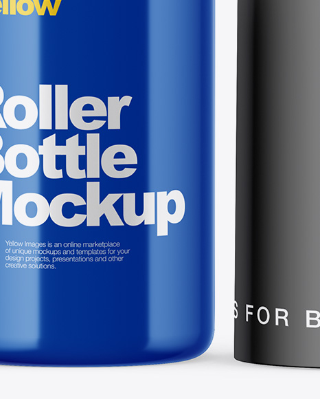 Glossy Roller Bottle Mockup