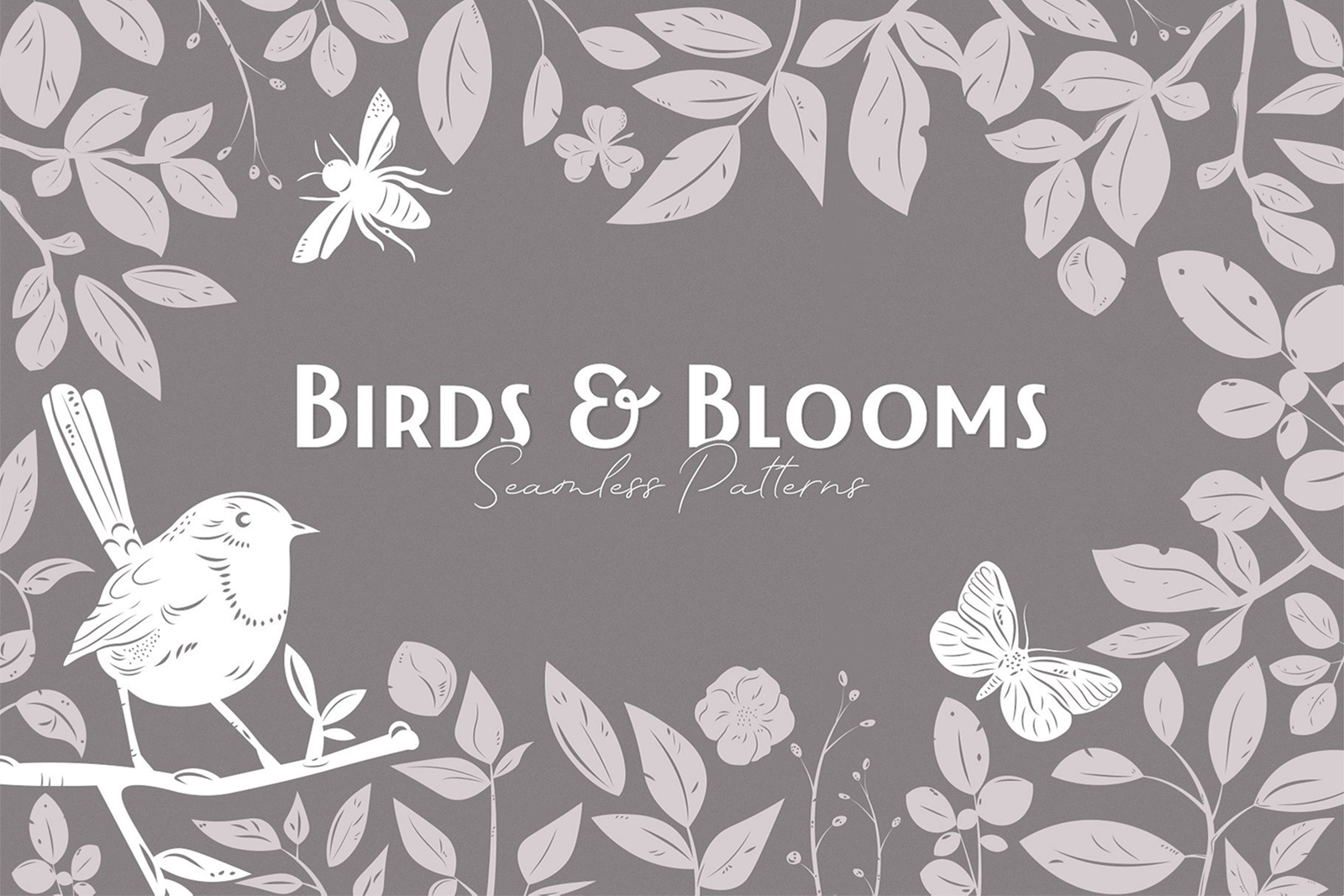 Birds & Blooms Seamless Patterns Birds & Blooms Seamless Patterns