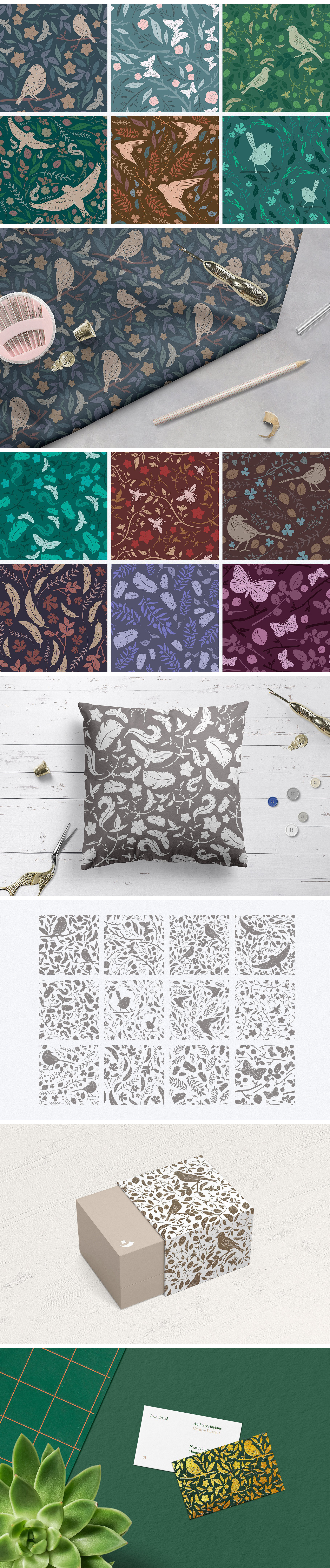 Birds & Blooms Seamless Patterns Birds & Blooms Seamless Patterns