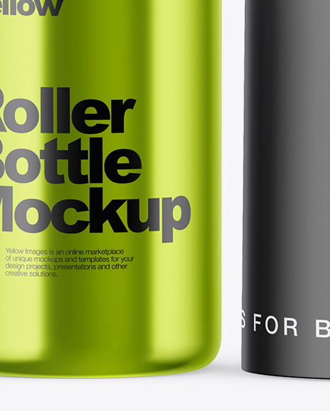 Metallized Roller Bottle Mockup Metallized Roller Bottle Mockup