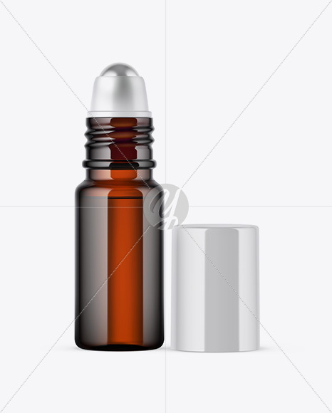 Amber Glass Roller Bottle Mockup