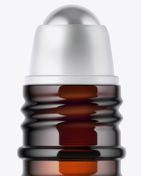 Amber Glass Roller Bottle Mockup