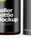 Amber Glass Roller Bottle Mockup