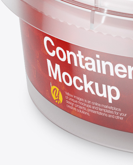 Container with Caviar Mockup