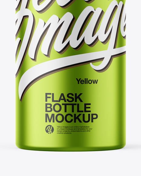 Metallic Flask Mockup