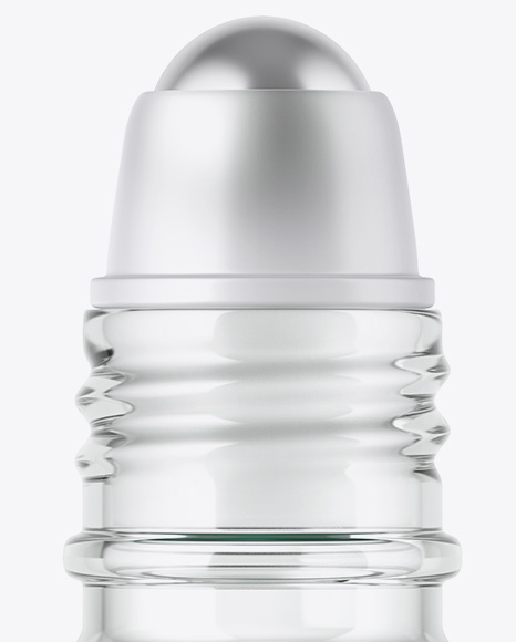 Clear Glass Roller Bottle Mockup