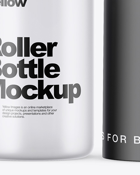 Frosted Glass Roller Bottle Mockup