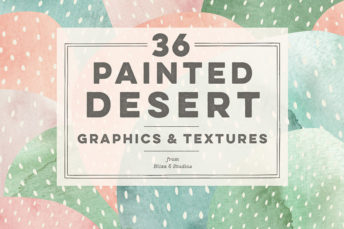 36 Painted Desert &amp; Cactus Graphics