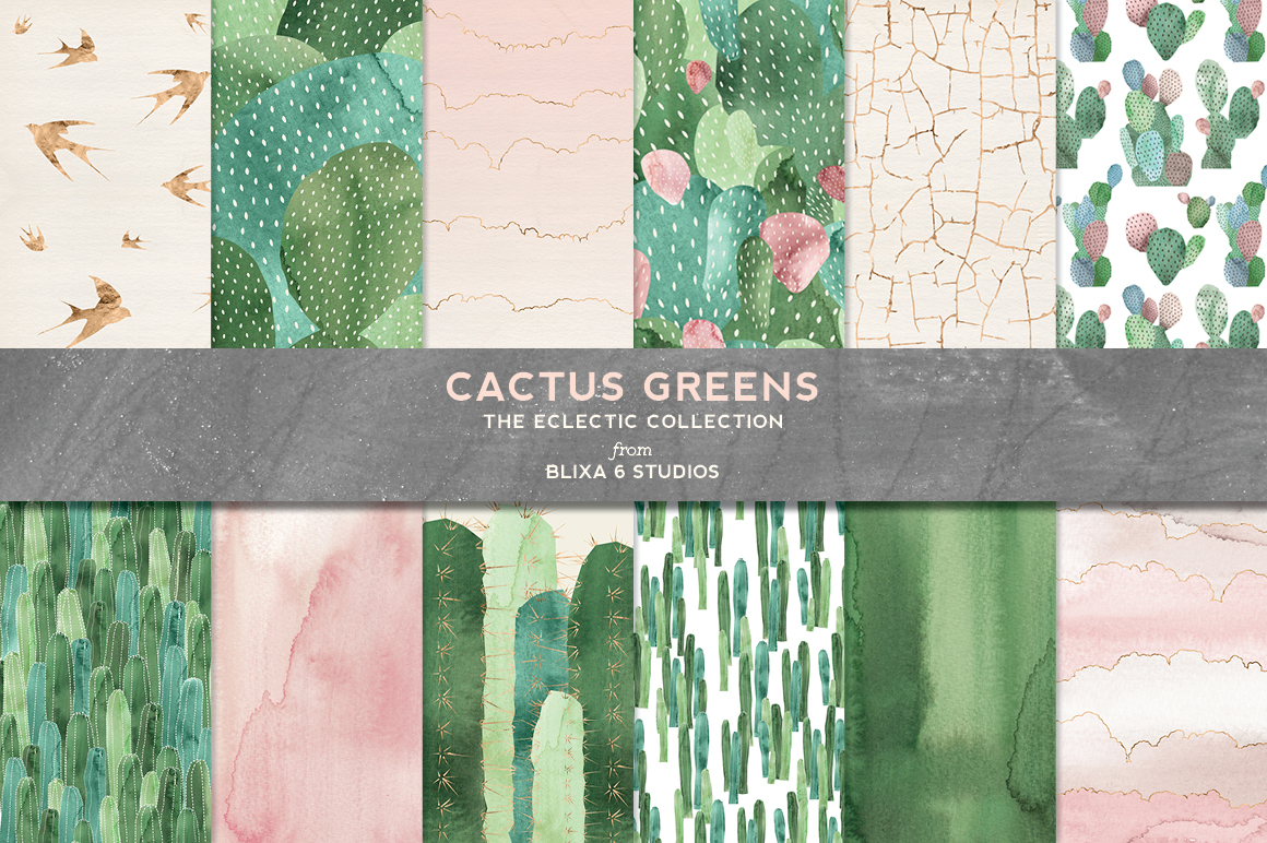 36 Painted Desert &amp; Cactus Graphics