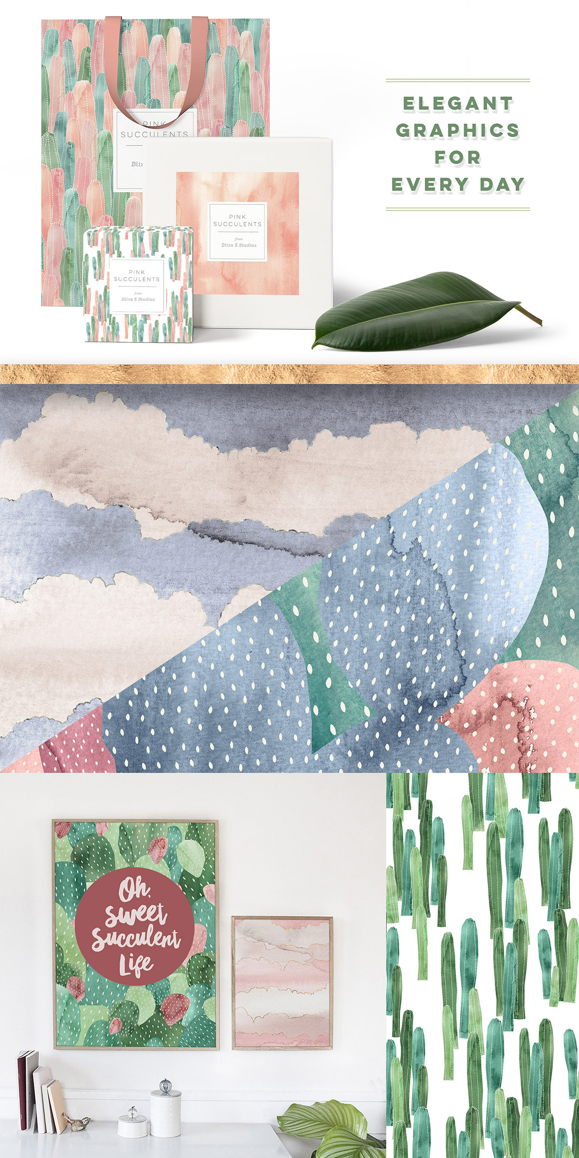 36 Painted Desert &amp; Cactus Graphics