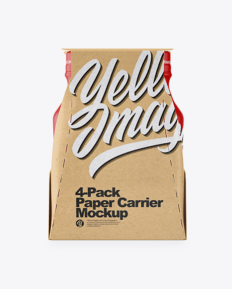 Matte 4-Pack Paper Carrier Mockup