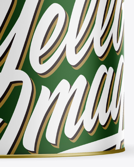 Metallic Paint Can Mockup