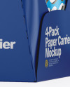 Glossy 4-Pack Paper Carrier Mockup