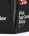 Matte 4-Pack Paper Carrier Mockup