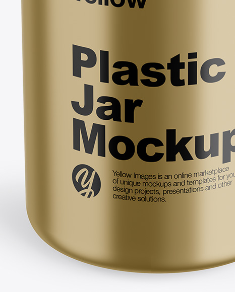 Metallized Plastic Bottle Mockup