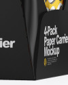 Metallic 4-Pack Paper Carrier Mockup