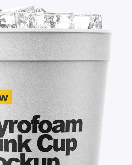 Styrofoam Cup Ice Mockup