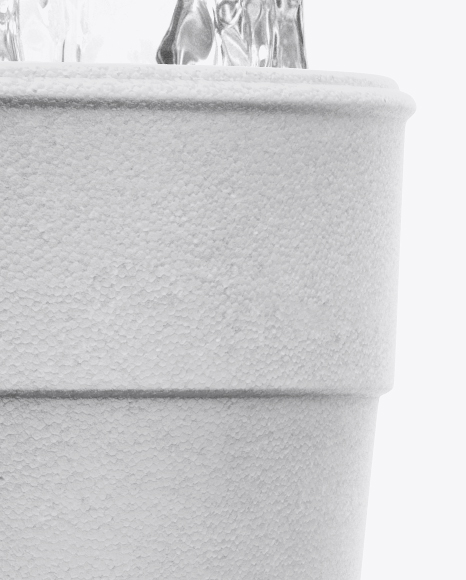 Styrofoam Cup Ice Mockup