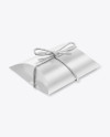 Glossy Gift Box w/ Thread Bow Mockup