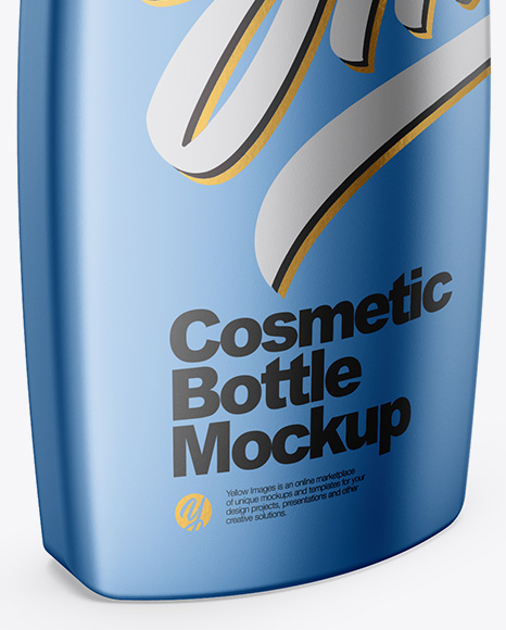 Cosmetic Metallic Bottle Mockup