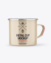 Glossy Enamel Cup Mockup