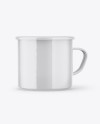 Glossy Enamel Cup Mockup