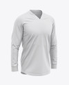 Soccer V-Neck Jersey LS Mockup