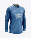 Soccer V-Neck Jersey LS Mockup