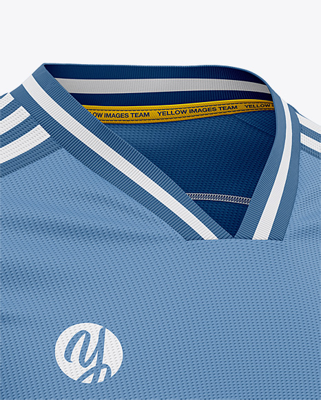 Soccer V-Neck Jersey LS Mockup