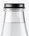 Clear Glass Bottle w/ Water Mockup