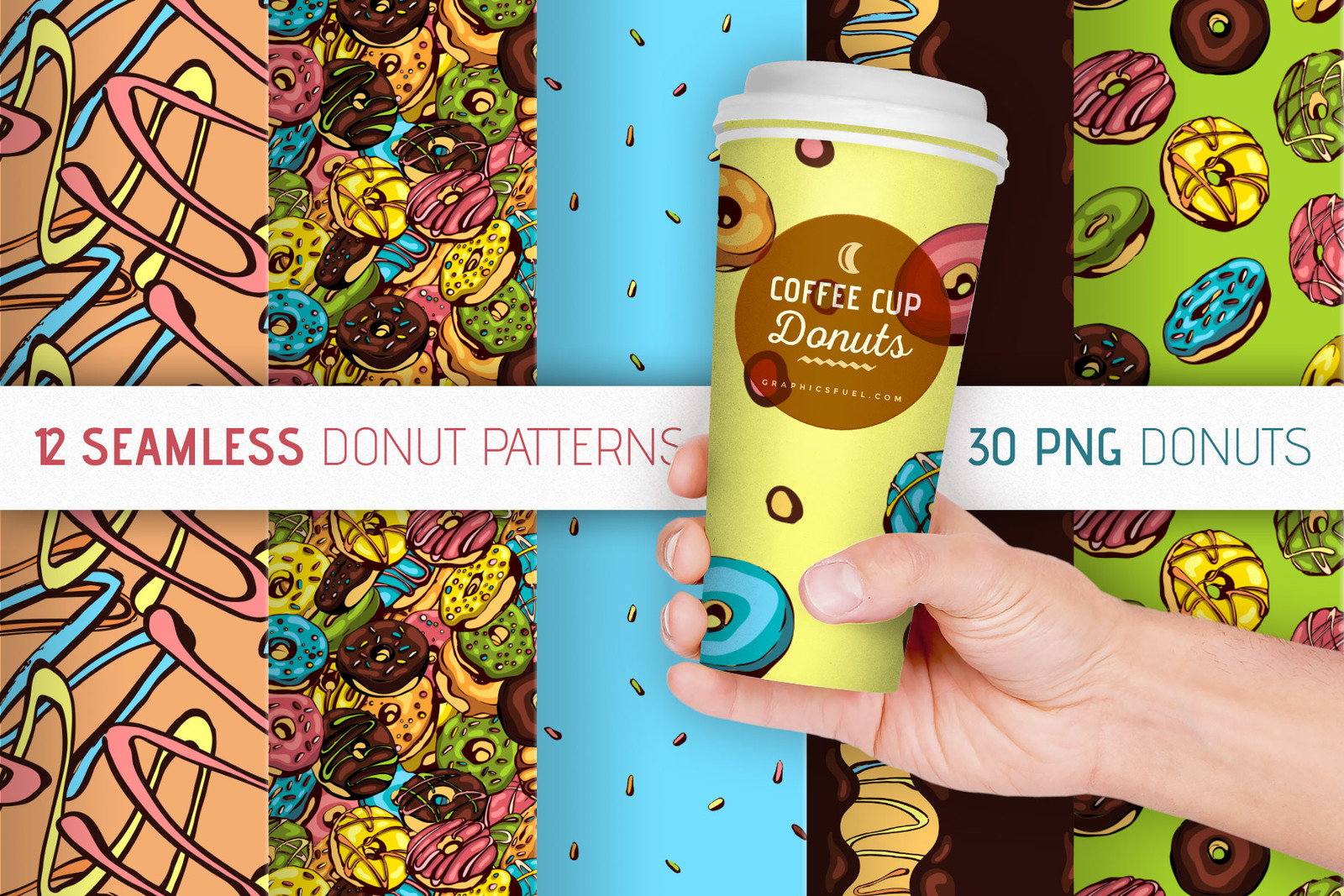 12 Patterns &amp; 30 Donuts Set