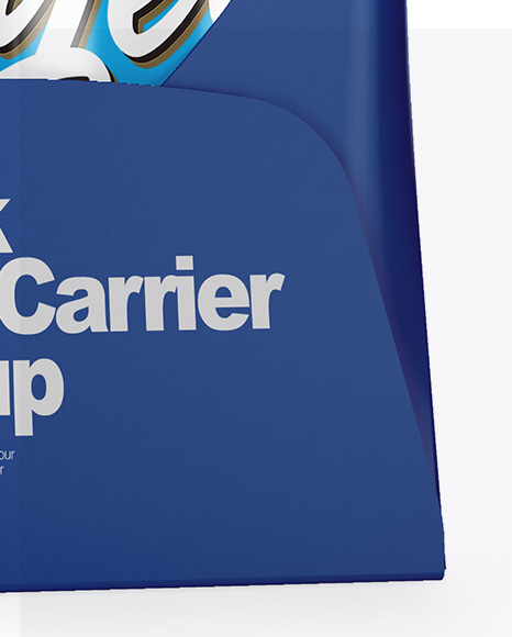 Glossy 4-Pack Paper Carrier Mockup