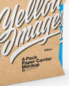 Glossy 4-Pack Paper Carrier Mockup