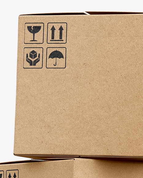 Two Kraft Boxes Mockup