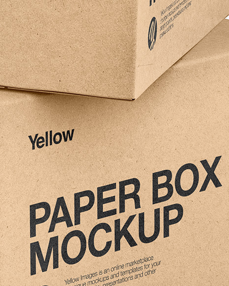 Two Kraft Boxes Mockup