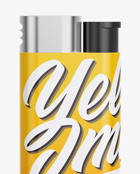 Plastic Lighter Mockup - Front View