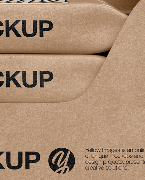 20 Snack Bars Kraft Box Mockup