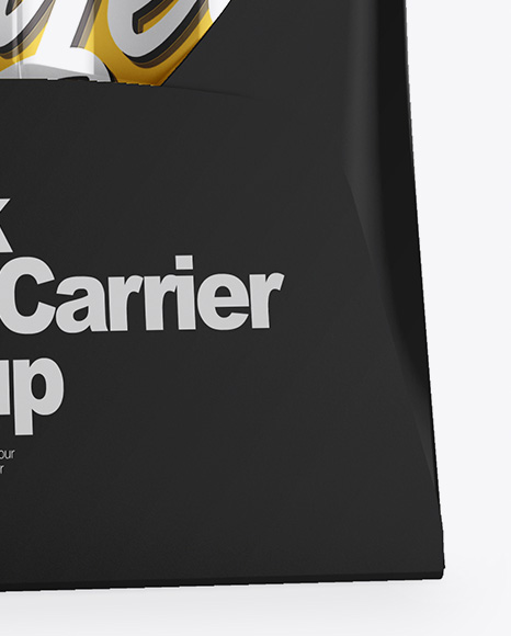 Metallic 4-Pack Paper Carrier Mockup