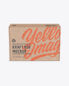 Kraft Paper Box Mockup - Front View