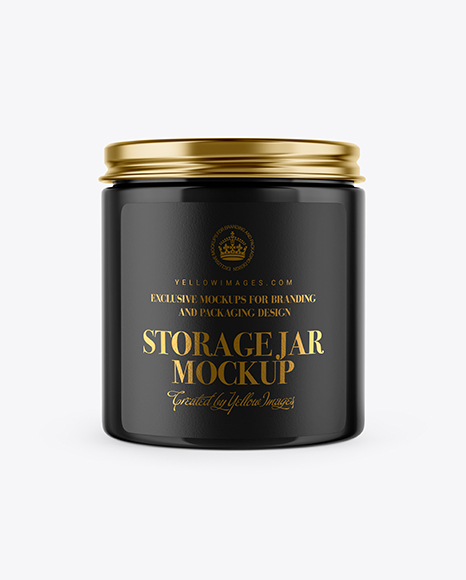 Glossy Storage Jar Mockup Glossy Storage Jar Mockup