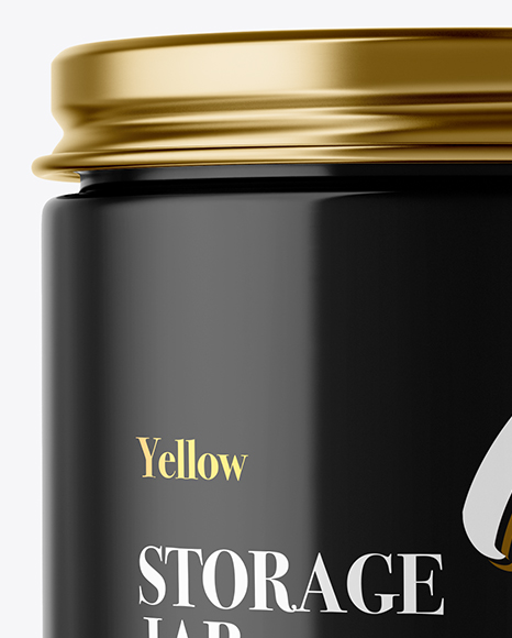 Glossy Storage Jar Mockup