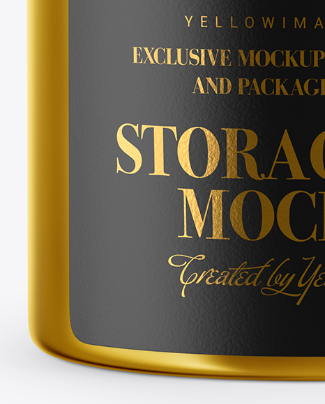 Metallic Storage Jar Mockup